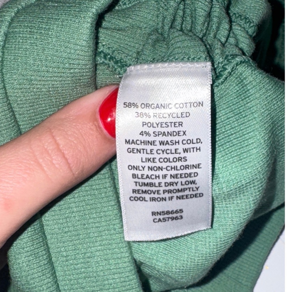 BP Studio Green Ribbed Ruched Drawstring Shorts XS NWT - Picture 4 of 4